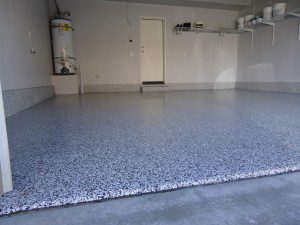 grey white epoxy floor