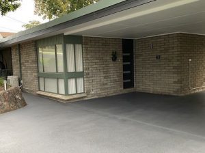 Grey concrete resurfacing in Northmead Western Sydney