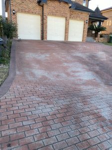 Cecil Hills faded stencil concrete pattern