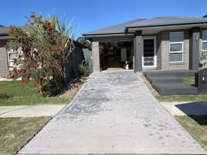 Before resurfaced driveway in Denham Court