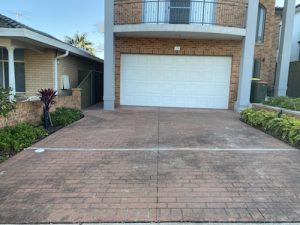 Before resurfacing concrete Sans Souci